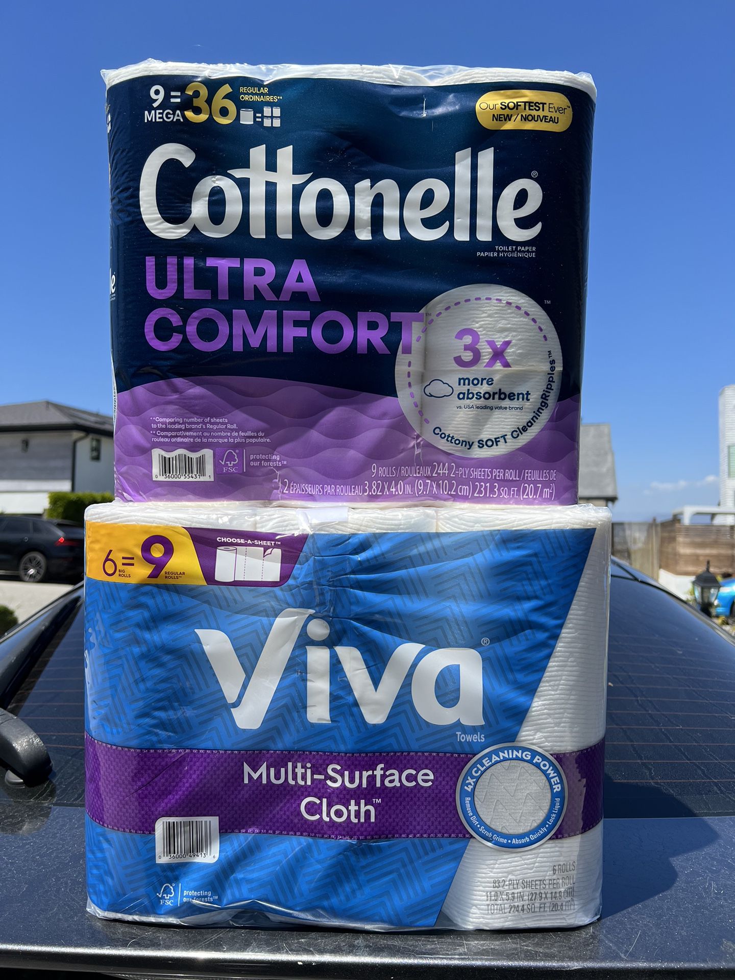 Cottonelle Toilet Paper / Viva Paper Towels 