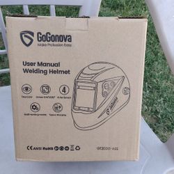 GoGonova 3.94”×3.82” Welding Helmet Auto Dark, Solar Powered Welding Hood, Auto Darkening Welding Helmet 4 Arc Sensor DIN 5-9/9-13 for MIG, TIG, ARC