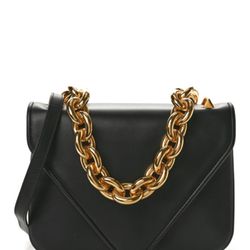 Authentic Bottega Veneta Calfskin Mount Envelope Crossbody 