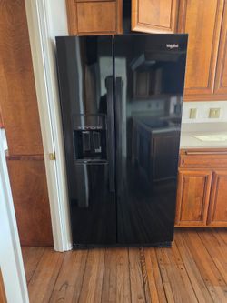 Whirlpool Black side by side refrigerator 2023 model