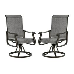 Outdoor Dining Chairs, Patio Swivel Chairs Set of 2
