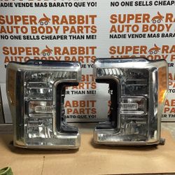 2017 Super Duty F250 F-250 Headlight Pair Driver Passenger Halogen Original OEM 2019