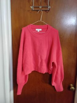 Ladies  Cropped Knit Sweater Large