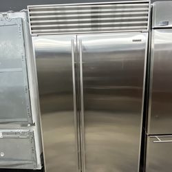Sub Zero Side By Side Built In 48” Refrigerator Stainless Steel 