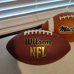 Wilson NFL Junior Size Football & MacGregor Official Football In Amazing Condition
