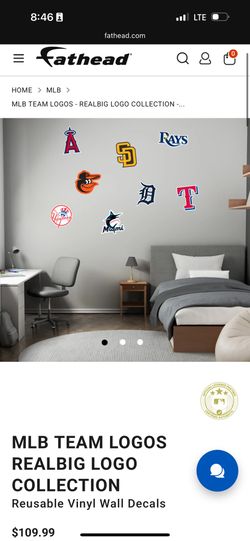 Brand New Full-Size MLB Logos Fathead Wall Poster