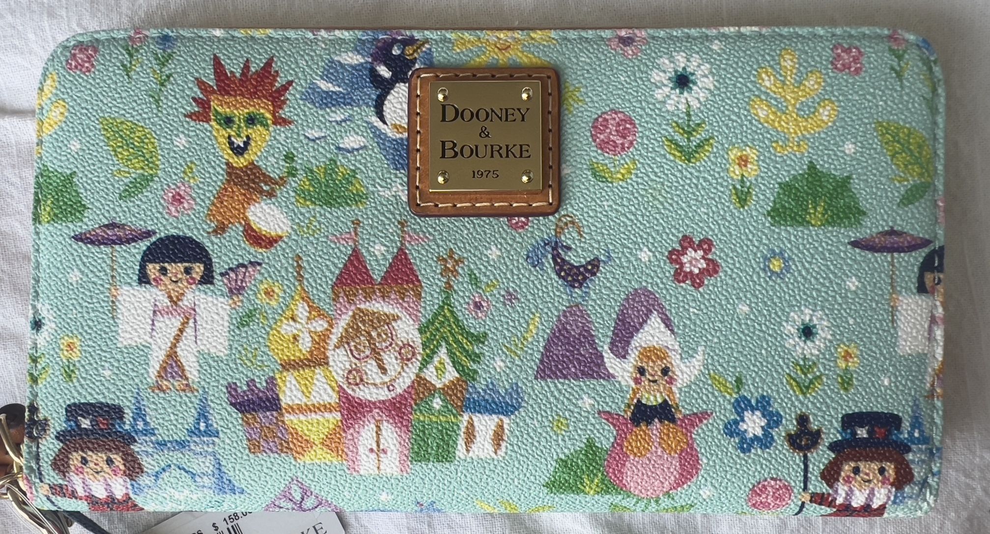 Dooney & Bourke Disney Small World Wristlet Clutch Wallet