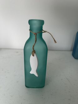 Coastal Beach Decorative Glass Bottle 