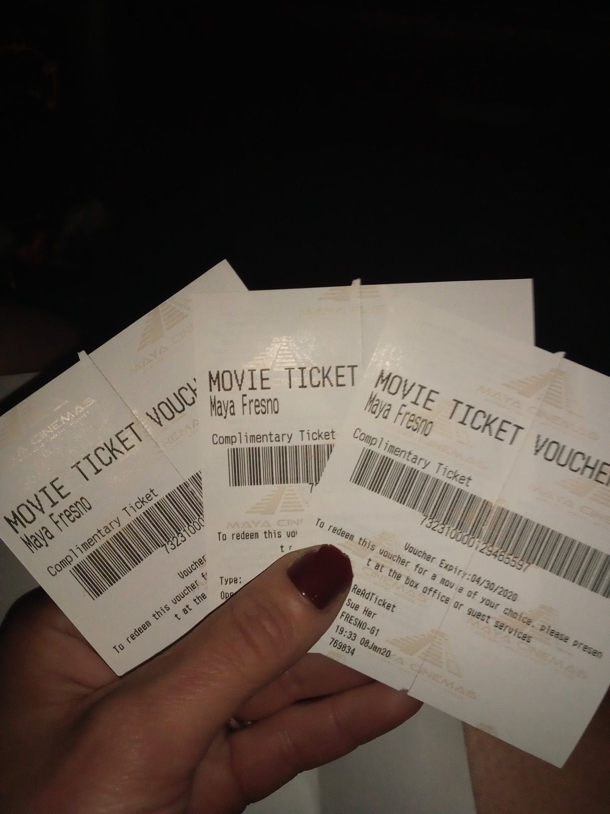 Movie tickets