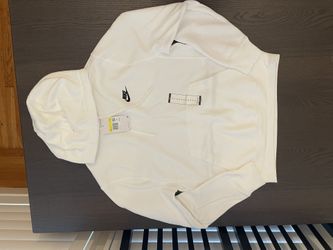 Nike Club Fleece Pullover Hoodie White Men’s Small BV2654-100