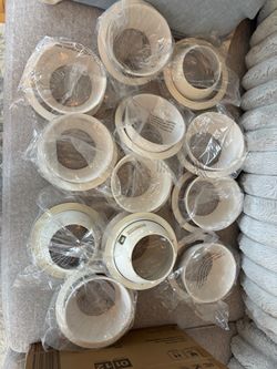 16 recessed 6” light fixtures with mounting hardware and bulbs