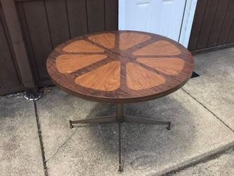 1960s Mid Century Brody Brentwood Orange Slice Table