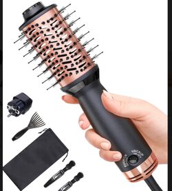 Travel Dual Voltage Hair Dryer Brush, Small Hot Air Brush for European Travel  NEW IN BOX.        HENDERSON LOCATION