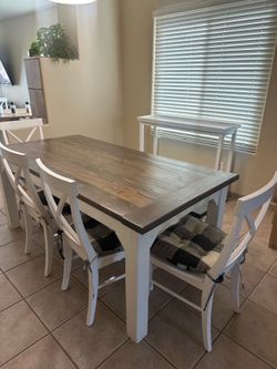 Dining room table and chairs