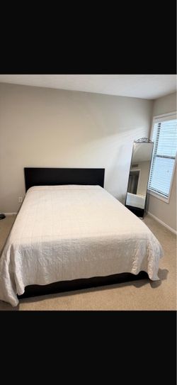 IKEA queen bedframe + queen mattress
