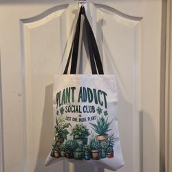 New Plant Tote Bag Book Bag Plants Succulents Terranium