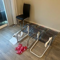 Brand New_Set of 4 Black and Chrome Chairs_Unassembled