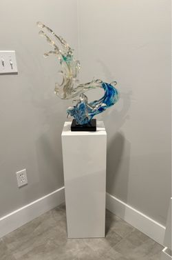 Finesse Decor blue wave sculpture