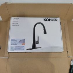 Kohler Guild Pull-Down Kitchen Faucet Matte Black Finish 