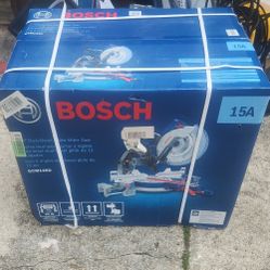 12" 15A Bosch Sliding Dual Bevel Miter Saw W/blade