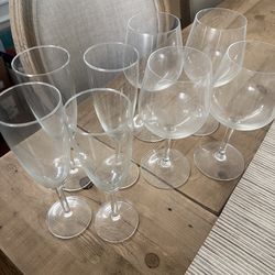 Free wine and champagne glasses