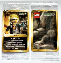 Lego 3347 Rock Raiders #1 Minifig Chief Display Card