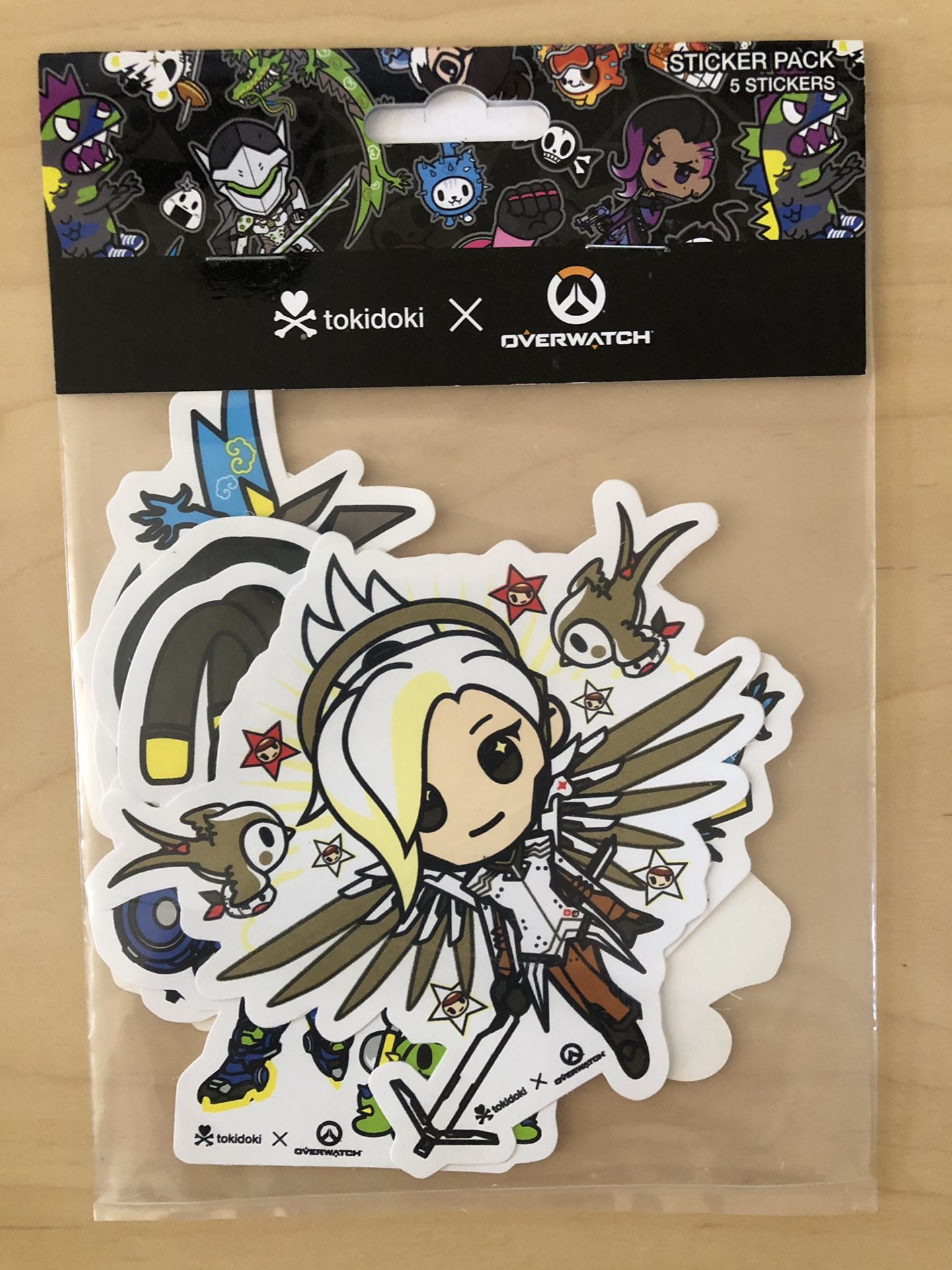 Overwatch Tokidoki stickers. Pack of 5