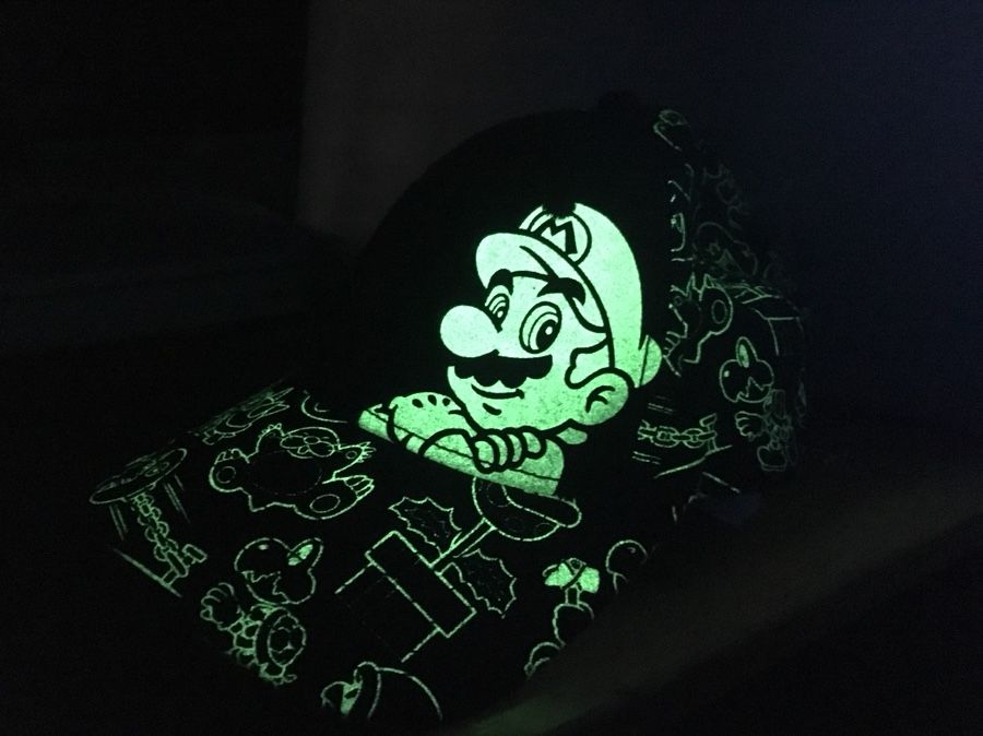 Nintendo Super Mario glow in the dark baseball cap