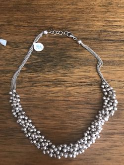 Silver choker necklace