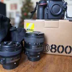 NIKON D800e Body w/2 lenses