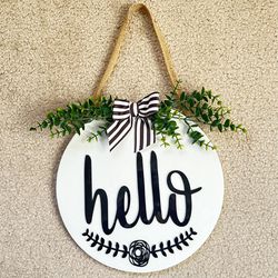 Hello Home Decor Front Door Decoration Welcome Sign Porch House