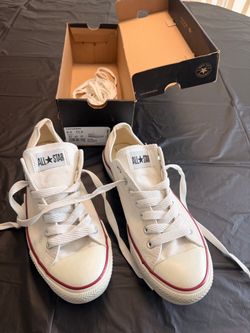 All white Converse size 9.5