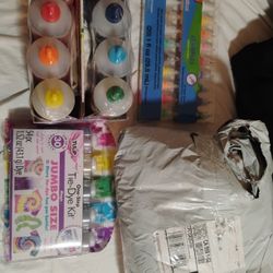 Tie Dye Kit's, Puffy Paints And 75 Plain White Tee Shirts 