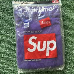Supreme Hanes Boxer Briefs (2 Pack) Purple