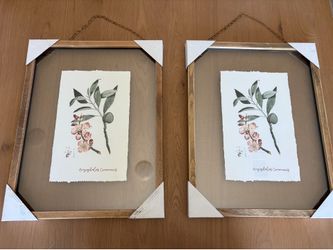 Wall art in glass frames