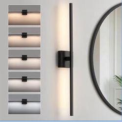 CCYCOL Black Bathroom Vanity Light 30 Inch 360° Rotatable 18W Dimmable 5CCT LED Black Bathroom Light Fixture Over Mirror Modern Vanity Lights for Bath