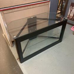 Glass And Metal Tv Stand