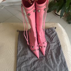 Pink Balenciaga Boots 