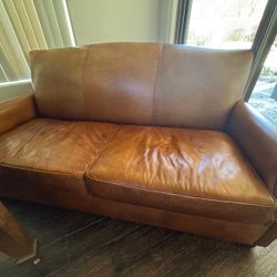 Drexel Heritage Leather Couch And Chair