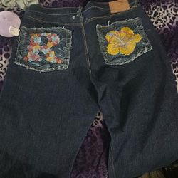 Embroidered Jeans