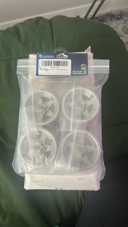 LAFEINA Aluminum RC Car Wheels Silver 5-Spoke Set of 4