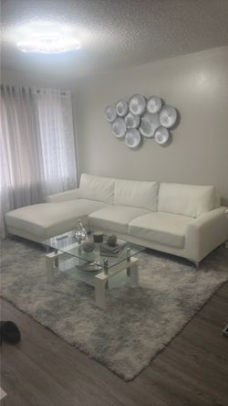 White Leather Sofa