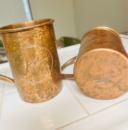 Pair of Moscow Mule Copper Mugs