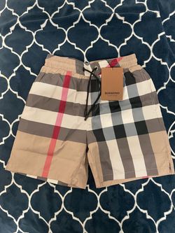 Burberry Check Swim Shorts with Tags