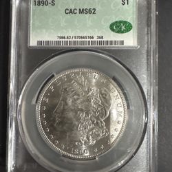 26-(contact info removed)-S Morgan Silver Dollar – CAC MS62 – Premium San Francisco Mint Strike – Stunning Eye Appeal