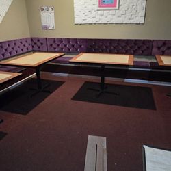 Sofa, Table, Monitors.