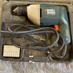 Vintage Black & Decker Keyless Chuck Power Drill 3/8 “ Collet Variable Speeds