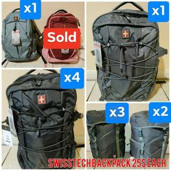 New & Authentic Swiss Tech Backpacks
