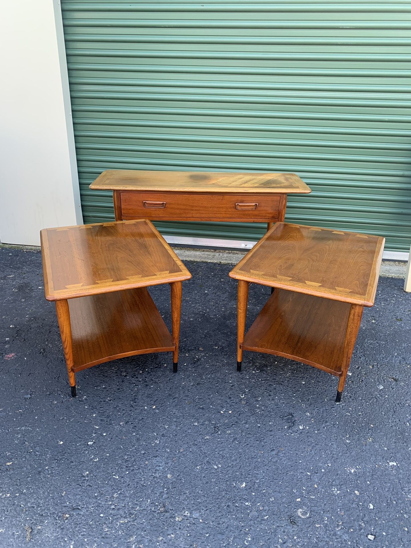 Mid Century Modern Lane End Tables And Long Sofa Table/entry Way Table!