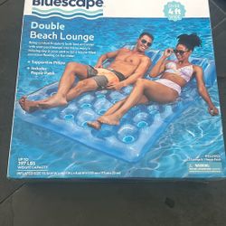 Brand New Inflatable Double Beach Lounge Float Hold 2 People 397 Lbs Weight Capacity Great For Summer Parties 